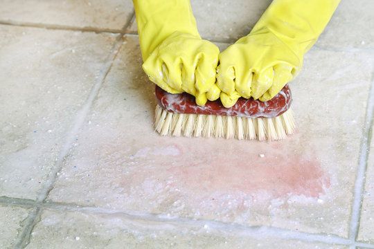 Scrubbing floor